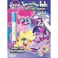 My Little Pony 16 Page Imagine Ink Coloring Book With 1 Mess Free Magic Ink Marker Bendon 51403