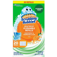 Scrubbing Bubbles Fresh Brush Flushable Refills, Citrus 20 Ct