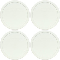 Corningware F-5-Pc French White 1.5Qt Round Plastic Cover (4 Pack)