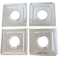 Kitchen Basics 101 Made In The Usa Style J Wb32X90 Heavy Duty Replacement Square Chrome Gas Drip Pans For Ge Stoves Ap2028207, Ps244863, 258331, Ah244863, Ea244863, Ps244863, Wb32X0090, Wb3X5066 4 Pk