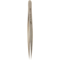 Hakko Chp 3-Sa Stainless Steel Non-Magnetic Precision Tweezers With Very Fine Point Tips For Microelectronics Applications, 4-3/4"" Length