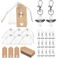 Ph Pandahall 108Pcs Angel Keychain Favors, Favor Angel Charms Wedding Party Favors Mini Angel Pendant Key Chain Tags Guest Favors For Funeral Baby Bridal Shower Graduation Souvenir 36 Sets