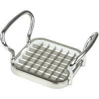 French Fry Cutter By Home Basics, French Fry Cutter Stainless Steel French Fry Slicer  With Easy Grip Handles,Silver