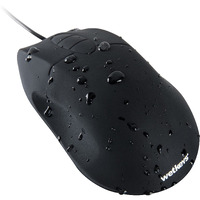 Wetkeys Professional-Grade Ergonomic Optical Waterproof Mouse With 3-Button Scroll (Usb/Ps2) (Black)  Omwk0C01-Bk