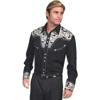 Floral Tooled Embroidery Shirt