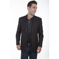 Floral Tonal Emb. Blazer