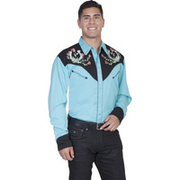 Horseshoe Rose Embroidery Shirt
