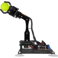 Adeept 5-Dof Robot Arm Kit 5Axis Robotic Compatible With Arduino Ide Programmable Diy Coding Stem Robotics Arm With Oled Display Processing Code And Pdf Tutorials - Black