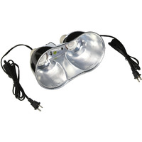 Zoo Med Combo Mini Deep Dome Clamp Lamp Fixture 2 X 5-1/2 Inch Deep Domes