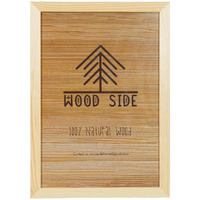 Rustic Wooden Poster Picture Frame 24X36 - Natural Solid Eco Distressed Wood For Wall Mounting Barnwood Photo Frame