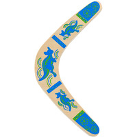 Inborntrait Boomerang For Kids, Australia Style Handmade Wooden Authentic Boomerang, V-Shaped Returning Boomerang For Ages Above 10 Years Old Kids And Adult- Blue