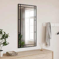 Vidaxl Wall Mirror Black 19.7""X39.4"" Rectangle Iron