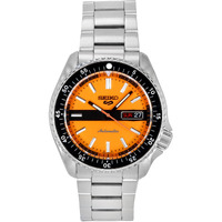 Seiko 5 Sports Skx Style The New Double Hurricane Special Edition Orange Dial Automatic Srpk11K1 100M Men's Watch