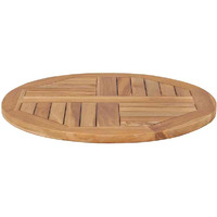 Vidaxl Table Top Solid Teak Wood Round 1"" 23.6""