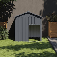 Vidaxl Dog House With Roof Anthracite 46.1""X40.6""X48.4"" Galvanized Steel