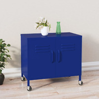 Vidaxl Storage Cabinet Navy Blue 23.6""X13.8""X22"" Steel