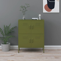Vidaxl Storage Cabinet Olive Green 31.5""X13.8""X40"" Steel
