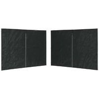 Vidaxl Party Tent Sidewall 2 Pcs With Zipper Pe Anthracite