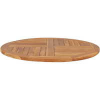 Vidaxl Table Top Solid Teak Wood Round 1"" 35.4""