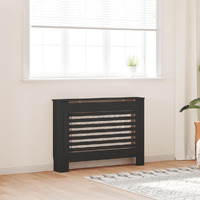 Vidaxl Radiator Cover Black 44.1""X7.5""X31.9"" Mdf