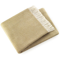 Soft Yellow Stone Links Pattern Throw Blanket