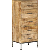 Vidaxl Chest Of Drawers 17.7""X13.8""X41.7"" Solid Mango Wood