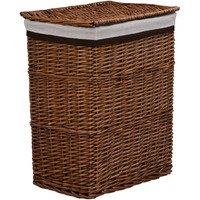 Vidaxl Laundry Basket Brown Willow