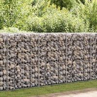 Vidaxl Gabion Wall With Covers Galvanized Steel 59.1""X23.6""X39.4""