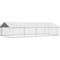 Vidaxl Outdoor Dog Kennel With Roof 236.2""X118.1""X59.1""
