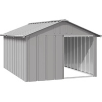 Vidaxl Dog House Gray 45.9""X60.2""X32.1"" Galvanized Steel
