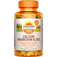 Sundown Calcium Magnesium Zinc, For Immune Support, Supports Bone And Nerve Health, 100 Caplets