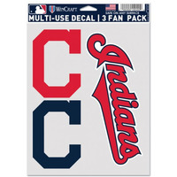 Cleveland Indians Decal Multi Use Fan 3 Pack Special Order