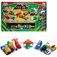 Mix Or Match Vehicles Green, Magnetic Toy Play Set, 21 Pieces