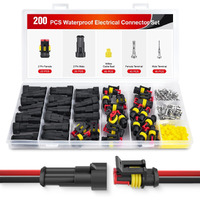 Nilight 200Pcs 2 Pin Electrical Connector Plug Male Female Terminal Wire Connector Waterproof Connectors 2 Way Automotive Connect Set For Car Truck Motorcycle Marine Boat 20 Sets, 2 Years Warranty
