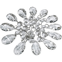 Supla 24 Pcs Teardrop Chandelier Prisms Candle Chandelier Crystal Pendants Glass Pendant Beads 1.5"" For Chandelier Lights Suncatchers