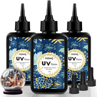 Osbang 300G Uv Resin Crystal Clear Hard Uv Cure Epoxy Resin, Upgraded Formula Uv Resin, Solar Activated Glue Kit Transparent Resin, Ultraviolet Fast Curing Resin For Jewelry Making Craft Decoration