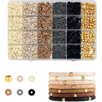 Semata Coffee Bracelets For Women Bracelets Making Kit Clay Beads For Jewelry Making Clay Beads For Bracelets Making Bracelet Clay Bead Kit Friendship Bracelets Making Kit For Girl Clay Beads Beads