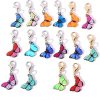 16Pcs Butterfly Shaped Stitch Marker Charms Alloy Locking Stitch Marker Clasps Crochet Stitch Marker Clip Assorted Color