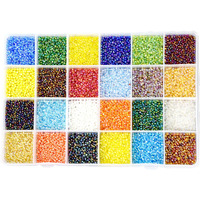 Mandala Crafts Glass Seed Beads For Jewelry Making - 18000 11/0 Seed Beads Small Beads Kit For Tiny Beads Jewelry Bracelet - 2Mm Ab Iridescent Seed Beads 11/0 Mini Pony Beads For Necklace