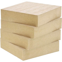 Bright Creations Unfinished Mdf Wood Blocks For Crafts, 1 In Thick Wooden Square Blocks (4X4 In, 4 Pack)