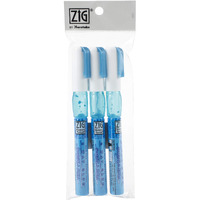 Kuretake Zig 2 Way Glue Pen 1Mm Ball Tip 3 Pcs Set, Adhesive For Kids, Adult, Artists, Crafting, Scrapbooking, Gift Card, Calligraphy, Made In Japan