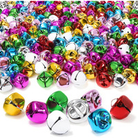 Jingle Bells For Crafts, 8 Colors Large Jingle Bells Christmas Jingle Bell, Cheerful Sound Craft Bells For Wreath, Holiday Home And Christmas Decoration, 0.6 Inch, 120 Pcs
