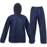 Ultra-Lite Rain Coat With Pants For Men Women Waterproof Rain Suit For Sport(Navy,L)