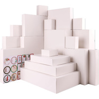 Giiffu18 Pack White Gift Boxes Bulk For Gifts, Paper Gift Boxes With Lids, 4 Sizes With 18 Christmas Tags, For Wrapping Presents Christmas, Holidays, Birthdays, Party