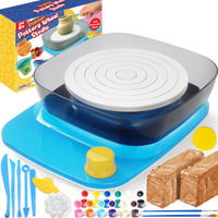 Toyunited Pottery Wheel For Kids: Complete Pottery Kit For Beginners With Air Dry Clay - Sculpting Clay Tools & Arts Supplies Arts - Crafts For Girls Ages 4-8 Crafts Kits For Kids Ages 8-12