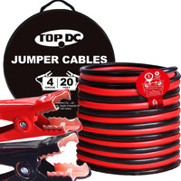 Topdc 4 Gauge 20 Feet Jumper Cables For Car, Suv And Trucks Battery, Heavy Duty Automotive Booster Cables For Jump Starting Dead Or Weak Batteries With Carry Bag, (Td-P0420)