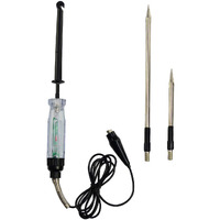 Allosun Gk5225 Automotive Wire Piercing Dc Voltage Circuit 6V / 12V Hook Probe Tester 59 Inch Cord With Led & Buzzer Indicator, White