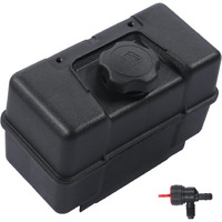 Misakomo 691993 Fuel Tank - 4 Quart Plastic Gas Tank With Shut Off Valve And Cap - Fuel Gas Tank Compatible With Lawn And Garden Equipment Engines - Lawnmower Gas Tank For Remote Mounting