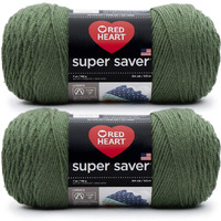 Bulk Buy: Red Heart Super Saver (2-Pack) (Medium Thyme, 7 Oz Each Skein)