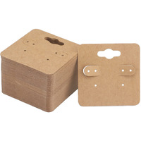 Joycraft Earring Cards - 2"" Kraft Earring Display Holder Cards, 100Pcs Blank Paper Cards With 6 Holes, Jewelry Display Cards For Selling, Hanging Earring, Jewelry,Diy Crafts, Retail